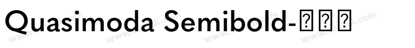 Quasimoda Semibold字体转换
